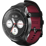 Motorola moto watch ultra, Smartwatch schwarz/grau, Gun Metal, schwarzes Silikon- und Leder-Armband