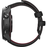 Motorola moto watch ultra, Smartwatch schwarz/grau, Gun Metal, schwarzes Silikon- und Leder-Armband
