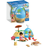 PLAYMOBIL 72101 Spiel-Ei: Strandurlaub, Konstruktionsspielzeug 