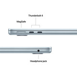 Apple MacBook Air 34,5 cm (13,6") 2025 CTO, Notebook hellblau, 16 GB, 256 GB (256 GB SSD), M4, MacOS, Deutsch