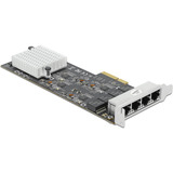 DeLOCK PCI Express x4 zu 4 x RJ45 2,5 GbE, LAN-Adapter 