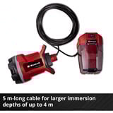 EINHELL Akku-Schmutzwasserpumpe GE-DP 18/25 Li - Solo, 18Volt, Tauch- / Druckpumpe rot/schwarz, ohne Akku und Ladegerät