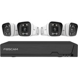 Foscam FN9108E B4 2T, Set schwarz, 8 Kanal Netzwerk-Videorekorder FN9108E, 4x V5EP Überwachungskamera