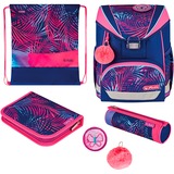 Herlitz UltraLight Plus Tropical Chill, Schulranzen pink/blau, inkl. 16 tlg. Schüleretui, Faulenzermäppchen, Sportbeutel