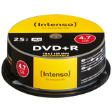 Intenso DVD+R 4,7 GB, DVD-Rohlinge 16fach, 25 Stück