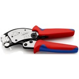 KNIPEX Selbsteinstellende Crimpzange Twistor 16 rot/blau, für Ader-Endhülsen