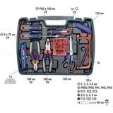 KWB Werkzeugkoffer Grundausstattung, 65-teilig, Werkzeug-Set grau/blau