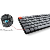Keychron K3 Version 2, Gaming-Tastatur schwarz/grau, DE-Layout, Keychron Low Profile Optical Brown, Hot-Swap, Aluminiumrahmen, RGB