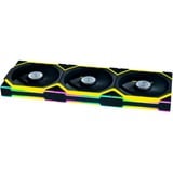 Lian Li UNI FAN SL120 Wireless, Gehäuselüfter schwarz, 3er-Pack inkl. Controller, 124.5 mm