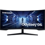 SAMSUNG Odyssey G5 C34G55TWWR, Gaming-Monitor 86.36 cm(34 Zoll), schwarz, UWQHD, AMD Free-Sync, VA, 165Hz Panel