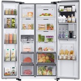 SAMSUNG RH6ACG892DS9EG, Side-by-Side edelstahl, Food Showcase Tür, AI Energy Mode, Smart Conversion, Festwasseranschluss