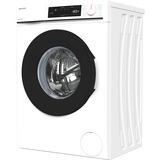 SHARP ES-NFA714BWB-DE, Waschmaschine weiß/schwarz, Advanced Inverter Motor