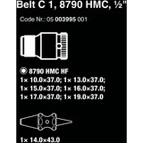 Wera Belt C 1 Zyklop Steckschlüsseleinsatz-Satz, 1/2" schwarz, 7-teilig, mit Haltefunktion