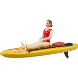 bruder bworld Life Guard mit Stand Up Paddle, Spielfigur 