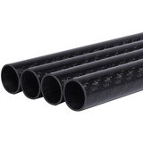 Alphacool Carbon HardTube 16mm 4x 80cm, Rohr schwarz, 4er Set