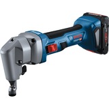 Bosch Akku-Nager GNA 18V-16 E Professional, 18Volt, Blechschere blau/schwarz, 2x Akku ProCORE18V 4,0Ah, in L-BOXX