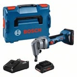 Bosch Professional Akku-Nager GNA 18V-16 E Professional, 18Volt, Blechschere blau/schwarz, 2x Akku ProCORE18V 4,0Ah, in L-BOXX