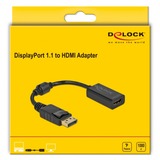 DeLOCK Adapter DisplayPort 1.1 Stecker > HDMI Buchse, passiv schwarz, 15cm