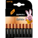 Duracell Plus Alkaline Batterie, Micro AAA LR03 1,5V, Extra Life 16 Stück, AAA (LR03)