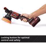 EINHELL Professional Akku-Exzenterpolierer CP-EP 18/125 Li BL-Solo, 18Volt, Poliermaschine rot/schwarz, ohne Akku und Ladegerät