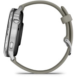 Garmin Venu 4 - 45 mm, Smartwatch schwarz/Silber, Silikon-Armband in grau