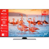 JVC LT-55VU8156, LED-Fernseher 139 cm (55 Zoll), schwarz/silber, UltraHD/4K, Triple Tuner, SmartTV