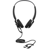 Jabra Engage 40, Headset schwarz, Microsoft Teams Version, Inline Link, USB-C und USB-A, Stereo
