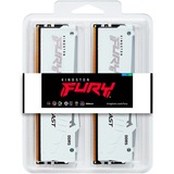 Kingston FURY DIMM 32 GB DDR5-6000 (2x 16 GB) Dual-Kit, Arbeitsspeicher weiß, KF560C30BWAK2-32, FURY Beast RGB, INTEL XMP