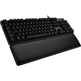 Logitech G513 CARBON LIGHTSYNC, Gaming-Tastatur schwarz, DE-Layout, GX Red