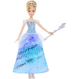 Mattel Disney Prinzessin Cinderella-Modepuppe im bezaubernden Ballkleid mit Licht und Geräuschen