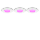 Philips HUE White & Color Ambiance Slim Einbauleuchte 90 mm, LED-Leuchte weiß, 3er-Pack