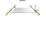 Philips HUE White & Color Ambiance Slim Einbauleuchte 90 mm, LED-Leuchte weiß, 3er-Pack