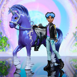 Spin Master Unicorn Academy - Rory und Einhorn Storm, Spielfigur mit echter Mähne und Schweif sowie Bürste