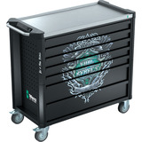 Wera 9801 Tool Rebel Werkstattwagen Stainless XXL, ohne Werkzeug, Werkzeugwagen schwarz, Tool Rebel Design