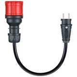 go-e Adapter für Gemini flex 11 kW, CEE rot Drehstrom 16A > Haushaltssteckdose schwarz, 30cm