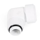 Alphacool Eiszapfen 16mm HardTube Anschraubtülle 90° drehbar G1/4 - White, Verbindung weiß