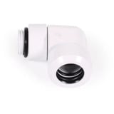 Alphacool Eiszapfen 16mm HardTube Anschraubtülle 90° drehbar G1/4 - White, Verbindung weiß
