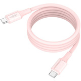 Ansmann Silikonkabel USB-C auf USB-C rosa, magnetisch, 120cm
