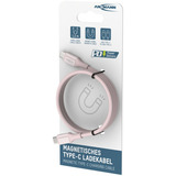 Ansmann Silikonkabel USB-C auf USB-C rosa, magnetisch, 120cm