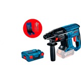 Bosch ProWeekend Bundle 01 GBH 18V-21, Bohrhammer blau/schwarz, ohne Akku und Ladegerät, mit Meißel- und Hammerbohrer-Set, in L-BOXX