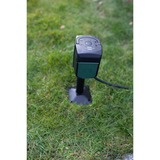 Brennenstuhl Connect WiFi Gartensteckdose 2-fach, mit Erdspieß und Montageplatte, Steckdosenleiste schwarz/grün, 10 Meter, Zeitschaltuhr, Sprachsteuerung