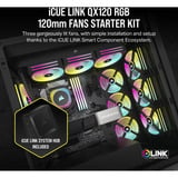 Corsair iCUE LINK QX120 RGB 120mm Generalüberholt, Gehäuselüfter schwarz, 120 mm