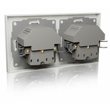 ICY BOX Unterputz Steckdosenset IB-MPS4200W-PD, mit USB PD Ladefunktion weiß, 2 Stück