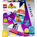 LEGO 10422 DUPLO 3-in-1-Spaceshuttle für viele Abenteuer, Konstruktionsspielzeug 