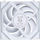 Lian Li UNI FAN SL120 LCD Wireless, Gehäuselüfter weiß, Reverse, 124.5 mm