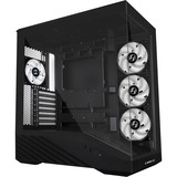 Lian Li Vector V100R, Tower-Gehäuse schwarz, Tempered Glass x 2