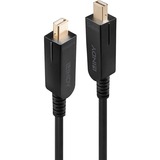 Lindy Fibre Optic Hybrid Mini DisplayPort 1.4 Kabel schwarz, 10 Meter, mit abnehmbaren DisplayPort-Steckern