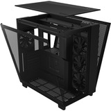 NZXT H9 Flow All Black, Tower-Gehäuse schwarz, Tempered Glass