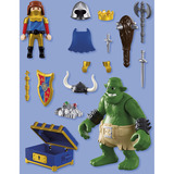 PLAYMOBIL 72116 Knights Troll mit Löwenritterschatz, Konstruktionsspielzeug 