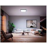 Philips White Ambiance Aurelle quadratische Panelleuchte XL, LED-Leuchte schwarz, inkl. Dimmschalter